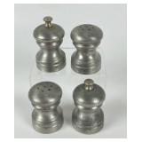 Pewter Salt & Pepper Shakers 2 Sets