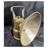 Brass Carbide Miner's Lamp With Reflector