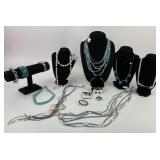 Costume Jewelry: White and Davis co bracelet,