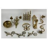 Brass Candle Holders, Wall Sconces, Decor Items
