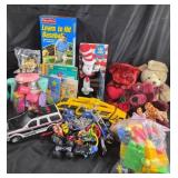 Toys, Books, Stuffed Animals, Vehicles +