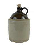 Stoneware Jug With Brown Glaze And Handle