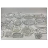 Fostoria Pressed Glass Serving Bowls, Trays, Dishe