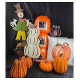 Pumpkin Decor, Scarecrow, Pillows, Metal Accents