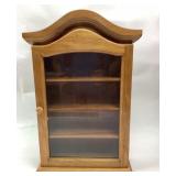 Wood display case with door 10x16x3