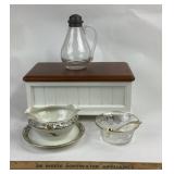 Wooden Jewelry Box, Hopewell China, Glassware
