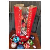 Christmas Tree Ornaments in Red, Green, Gold