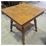 Quartersawn Oak Two-Tiered Parlor Table Featuring