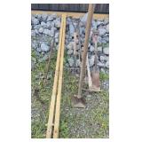 OshKosh Wooden Post Hole Digger Handles, Sickle,