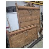 Wood Full Size Wood Headboard & Footboard 57 in.