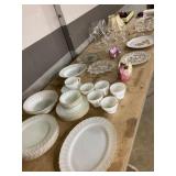 Fire King Dinnerware, Plates, Swan Planter+