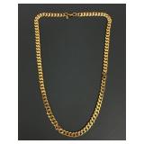 24" Gold Tone Miami Cuban Link Chain Necklace
