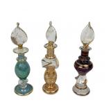 (3) Egyptian Perfume Bottles w/ Stoppers