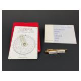 Swank Slide Rule Tie Clasp 1950s-60s & NOS