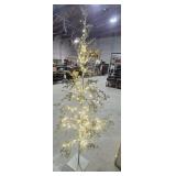 Goldtone Rhinestone Tree With Twinkling Lights -