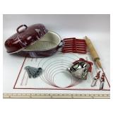 Paula Deen Roaster, Godinger Silver plate bell, Re
