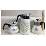 Corning Ware Teapot, Coffee Pot, Floral Percolator
