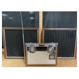Top Grain Cowhide Transistor Radio, Box Speakers