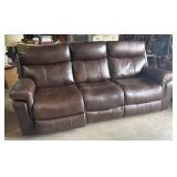 Leather Power reclining couch - untested