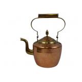 Hammered Copper Tone Teapot, Solid Metal