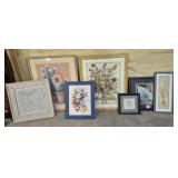 Framed Floral/Leaf Artwork