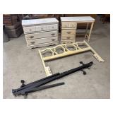 Chest of drawers, desk, full size headboard