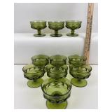 Avocado Thumbprint Sherbet Glasses