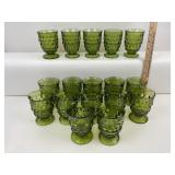 Green Cubist Avocado Pedestal Cups