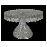 Fostoria American Cubist Cake Stand With Rum Well