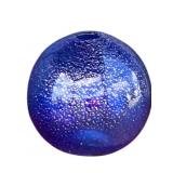 Cobalt Blue Glass Orb Vase with Speckled Design