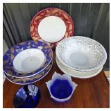 Ceramica Giorgi Dinnerware, Blue Glass Bowls