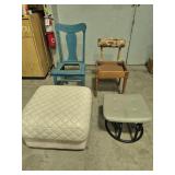 Wood Kitchen Chairs (2) Both Missing Seat &