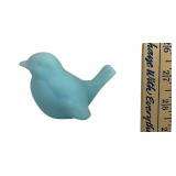 Blue Fenton Glass Bird Figurine