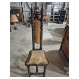 Jacobean Style Spanish Hall Prayer Chair 48 in. H