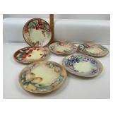 Limoges France Plates With Painted Fruit Designs