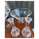 Crystal Glassware, Wine Glasses, Pitcher +