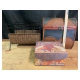 Woven Bamboo Chest, Magazine Holder, Flowers Box