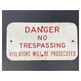 15" x 8" Heavy Metal Danger No Trespassing