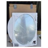 Oval Wall Mirror With Mounting Hardware
