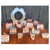 Miniature Wooden Village Houses, Shops, And Farm D