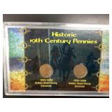 2 Framed Indian Heads Pennies