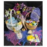 Easter Baskets, Plastic Eggs, Floral Wreaths