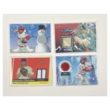 (4) Baseball Jersey Patch Cards