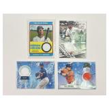 (4) Baseball Jersey Patch Cards