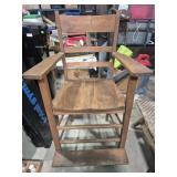 Wood Shoe Shine Chair
