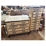 French provincial chest of drawers and jewelry che
