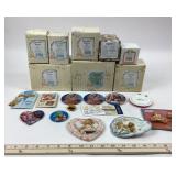 Cherished Teddies Figurines in Box, pins