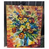 Leonid Afremov Floral Still Life Painting