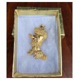 Monet Gold-Tone Poodle Brooch