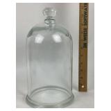 Glass Display Dome With Knobbed Lid
